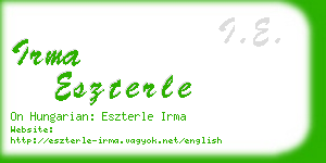 irma eszterle business card